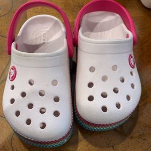 Kids CROCS with Rainbow Band 🌈